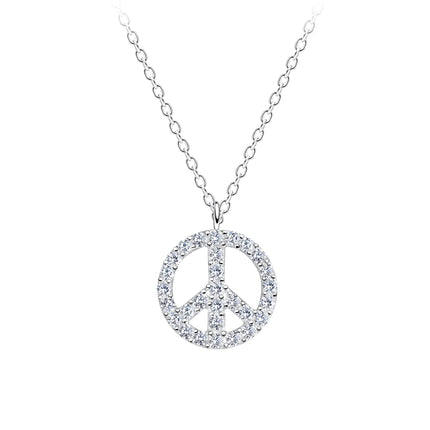 925 sterling silver necklace • peace