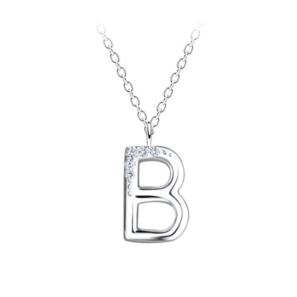 925 sterling silver necklace • B shimmer