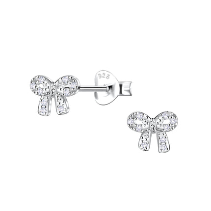 925 sterling silver studs • bow