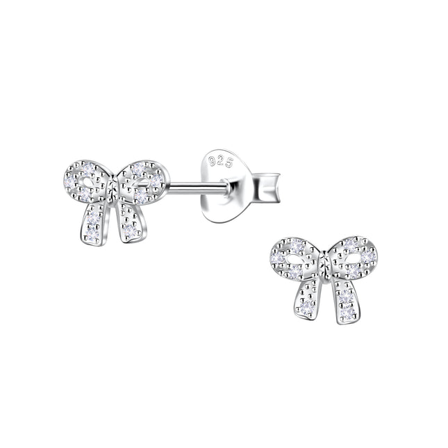 925 sterling silver studs • bow