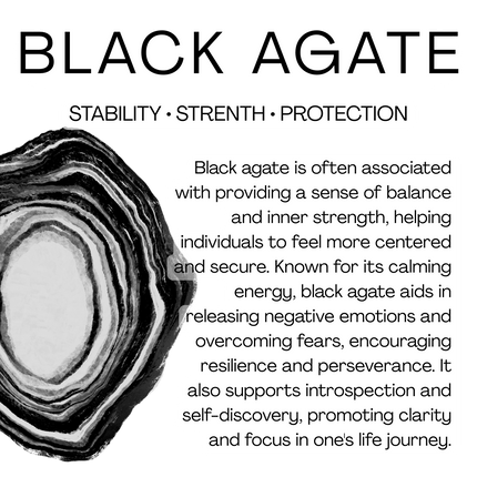 Intention tower • black agate