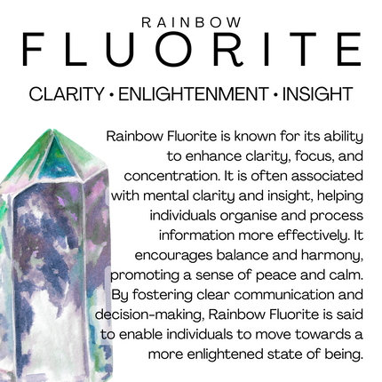 Intention tower • rainbow fluorite