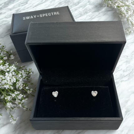 925 sterling silver studs • heart