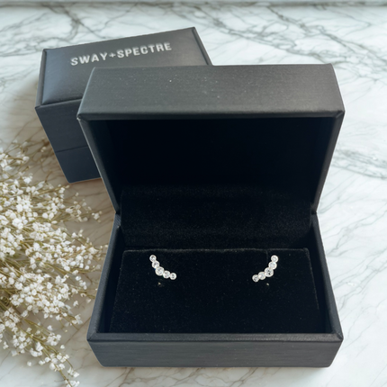 925 sterling silver studs • curve