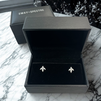 925 sterling silver studs • flower