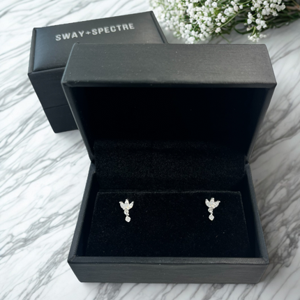 925 sterling silver studs • petal