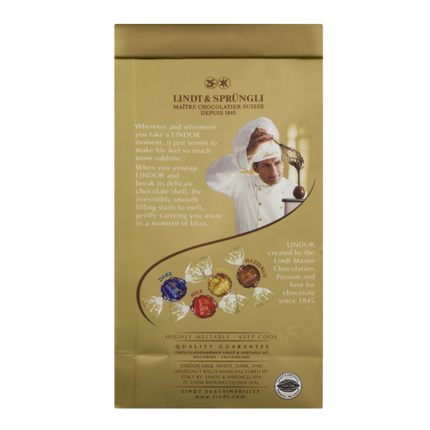 Lindt Lindor • 125g assorted choc bag