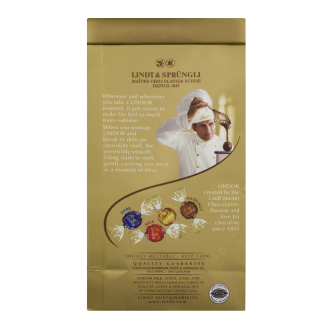 Lindt Lindor • 125g assorted choc bag