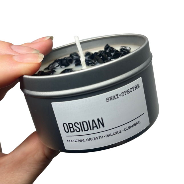 125g crystal tin • obsidian