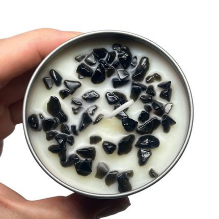 125g crystal tin • obsidian