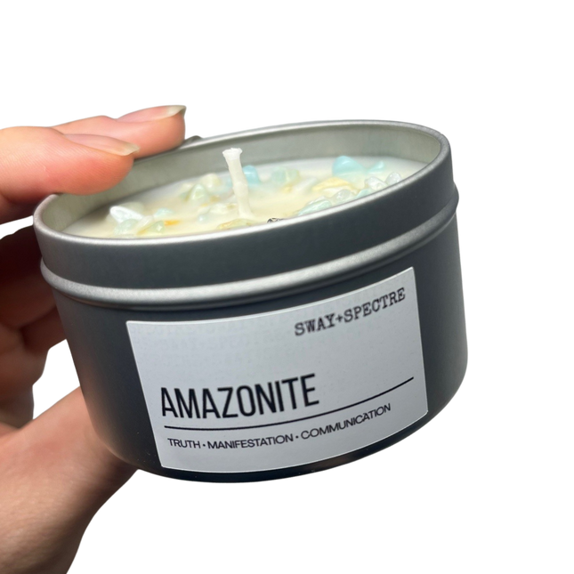 125g crystal tin • amazonite