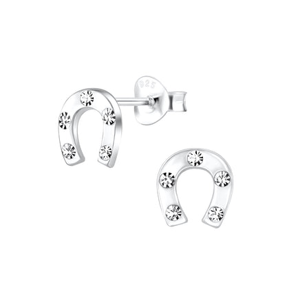 925 sterling silver studs • horseshoe