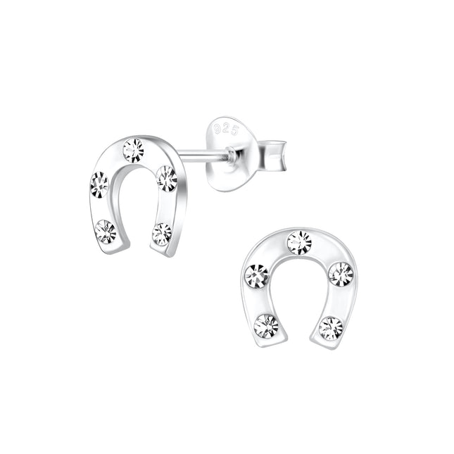 925 sterling silver studs • horseshoe