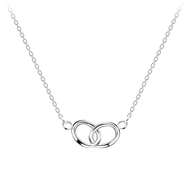 Sterling Silver Necklace • Interlocking Rings Union Pendant