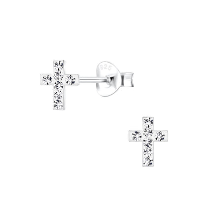 925 sterling silver studs • cross