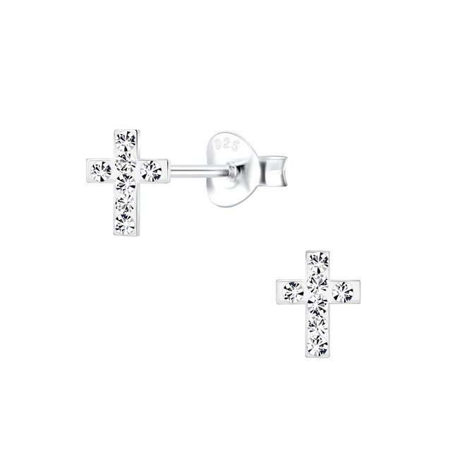 925 sterling silver studs • cross