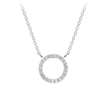 925 sterling silver necklace • circle