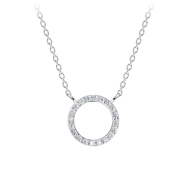 925 sterling silver necklace • circle