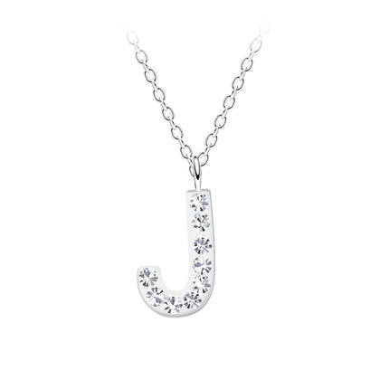 Jewellery ‣ sterling silver necklace, crystal initial