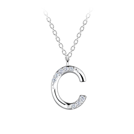925 sterling silver necklace • C shimmer