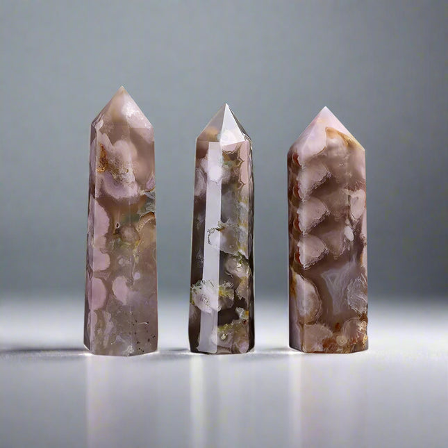 Intention tower • cherry blossom agate