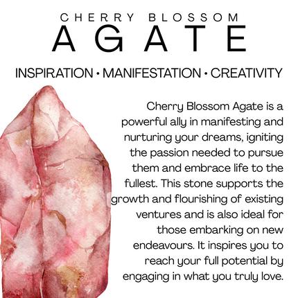 Intention tower • cherry blossom agate