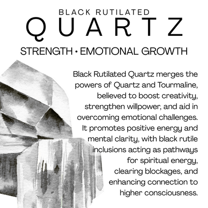 Intention tower • black rutilated quartz