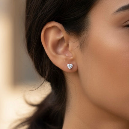 925 sterling silver studs • heart