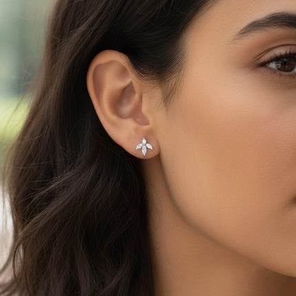 925 sterling silver studs • flower