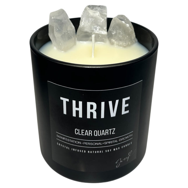 400g thrive candle • clear quartz