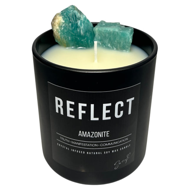400g reflect candle • amazonite