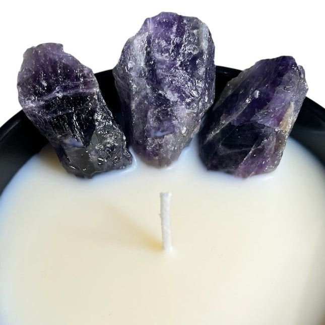 400g peace candle • amethyst