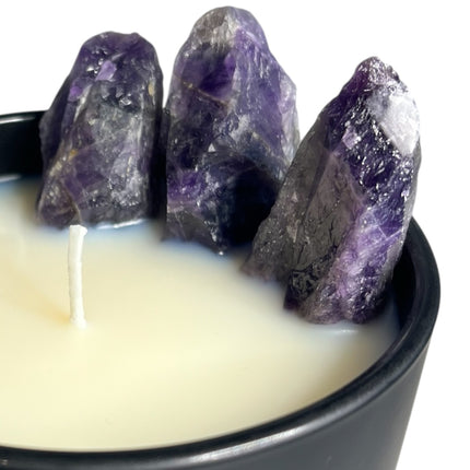 400g peace candle • amethyst