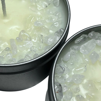 125g crystal tin • clear quartz