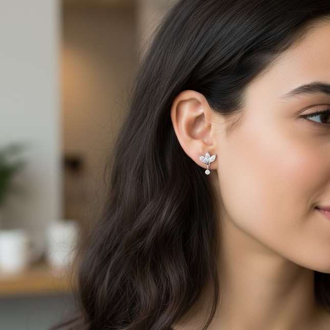 925 sterling silver studs • petal