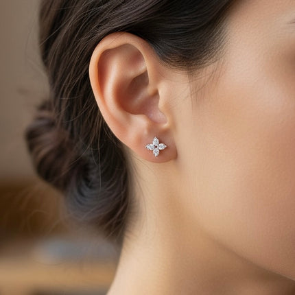 925 sterling silver studs • violet