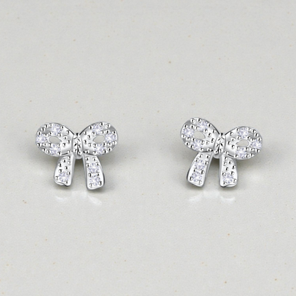 Jewellery ‣ sterling silver studs, bow