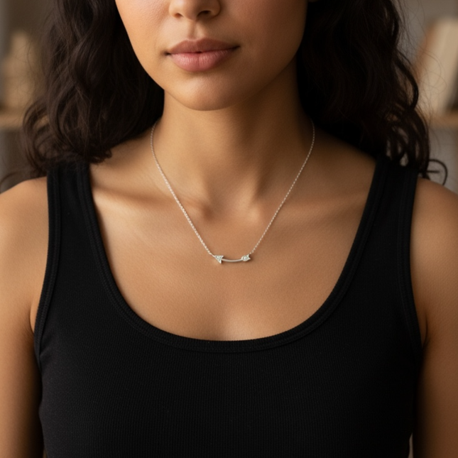 925 sterling silver necklace • arrow