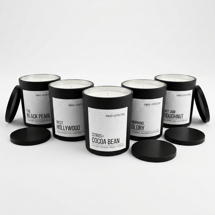 Candle Jar ‣ 300g sway, black+silver