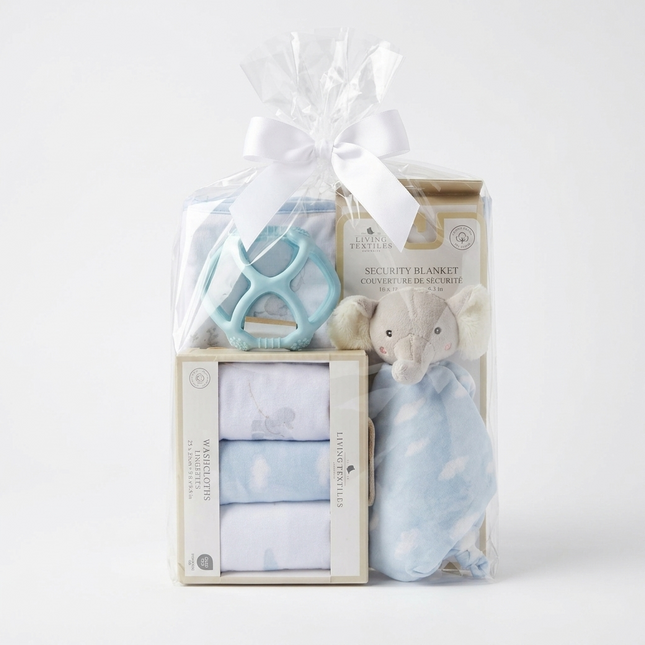 Baby Gift Hamper • "Big Little Dreams" Newborn Baby Shower Elephant Gift Set