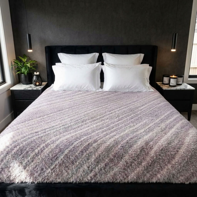 Premium Hand-Crafted Blackberry Latte Cake King-Size Blanket