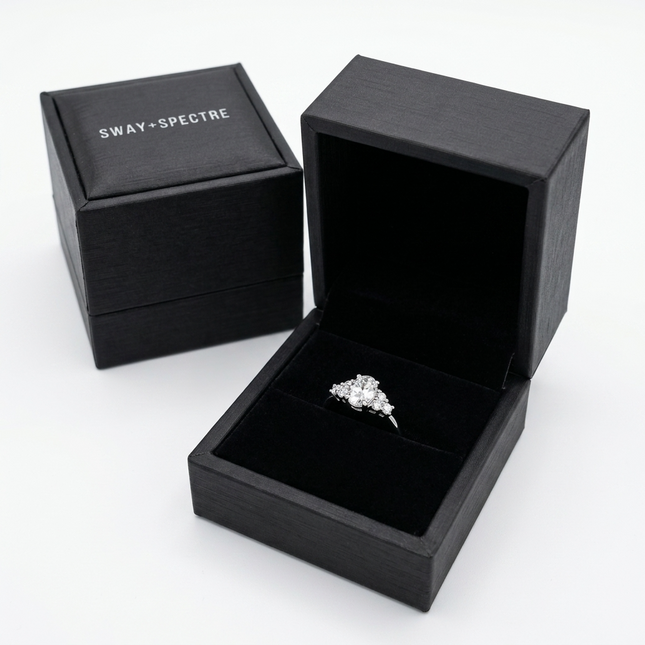 Sterling Silver Ring • Cubic Zirconia Multi Stone Aurora