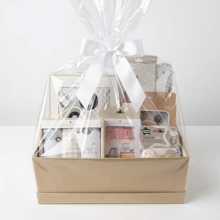 Baby Gift Hamper • "Little Homestead" Newborn Baby Shower Farm & Tractor Gift Set
