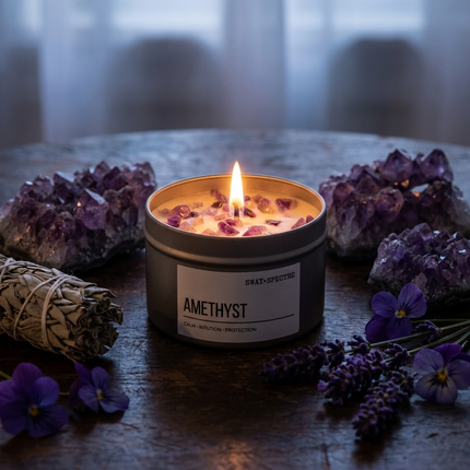 Candle Tin ‣ 125g assorted crystal