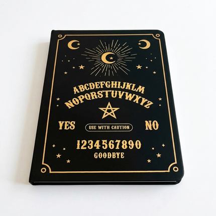 Journal • "Whisper" Premium A5 Black & Gold Notebook with Foil Pages