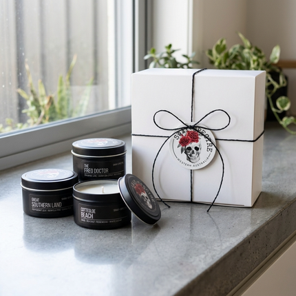 Candle Tin Set • Icons of The West Trio 3-pack – Natural Soy, 25+ Hour Burn