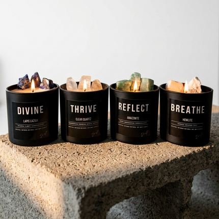 Candle Jar ‣ 400g assorted raw crystal