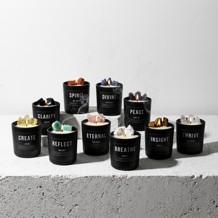 Candle Jar ‣ 400g assorted raw crystal