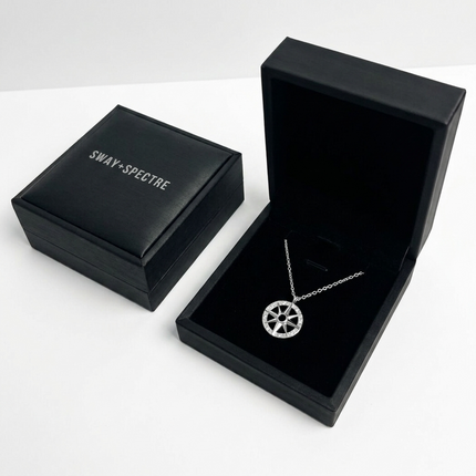 Sterling Silver Necklace • Wanderlust Compass Pendant