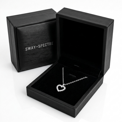Sterling Silver Necklace • Open Heart Pendant
